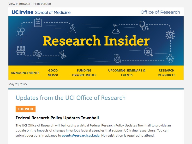 UC Irvine SOM Research Insider