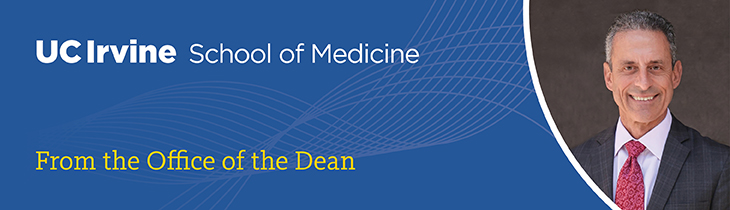 Office of the dean email header with a headshot of Dean Stamos