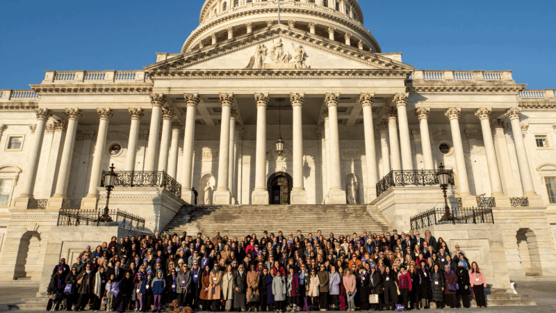 300 participants on the steps of the U.S. Capitol in Washington D.C.