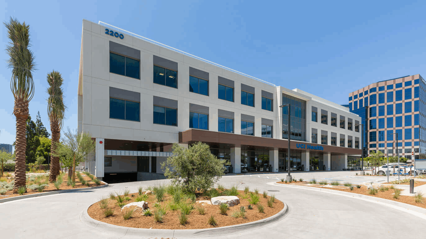Outside view of the new Inpatient Rehabilitation Hospital in Irvine
